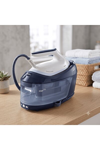 Philips Beyaz-Mavi Kazanlı Ütü 600 g Şok Buhar | Tüm Kumaşlarda Güvenli, 2400...