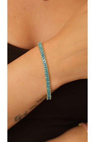 Jerie Colorful Zircon Stone Baguette Waterway Bracelet