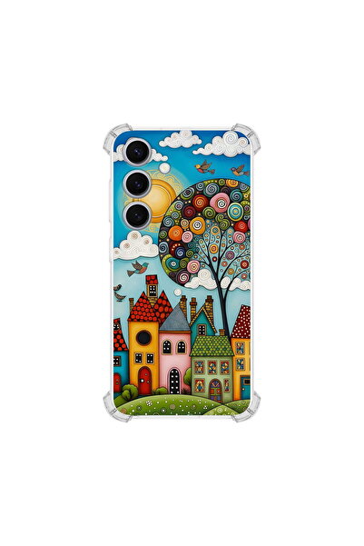 PrintiFy Samsung Galaxy S25 ile Uyumlu Düşlerin Dansı Serisi Gökyüzü Şehri Ta...