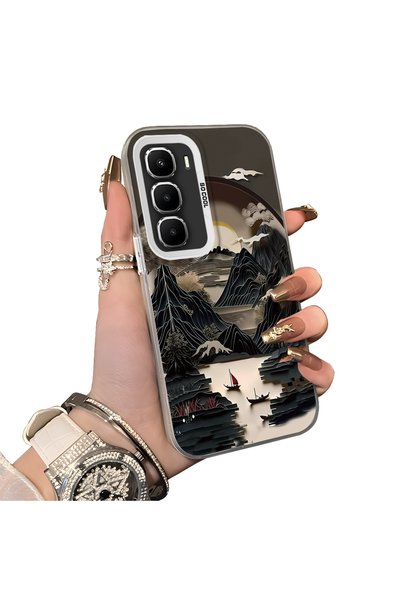 Hontinga حافظة هاتف Infinix Hot 60 Pro متوافقة مع حافظة خلفية صلبة من السيليك...