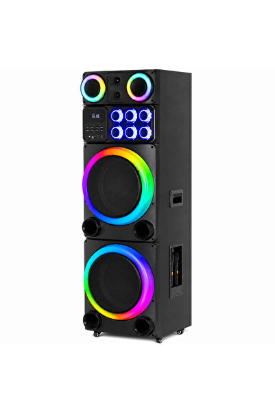 AT Performance ®   Φορητό Ηχείο Καραόκε 2250W PMPO, 2 x 15 ", Bluetooth, 2 Ασ...