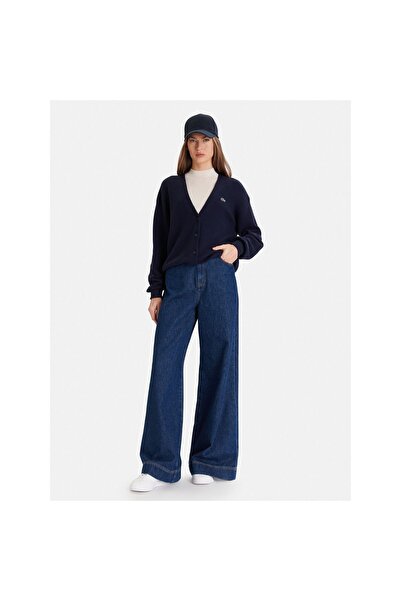 Lacoste Cardigan de damă AF4143 Bleumarin
