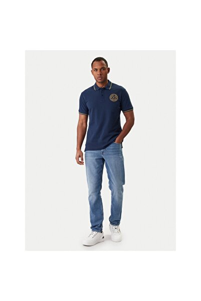 VERSACE JEANS COUTURE Ανδρικό Πόλο 80GAGT03 CJ01T Μπλε
