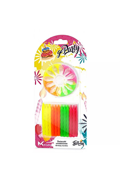 GoParty Set 24 lumanari tort, Multicolor