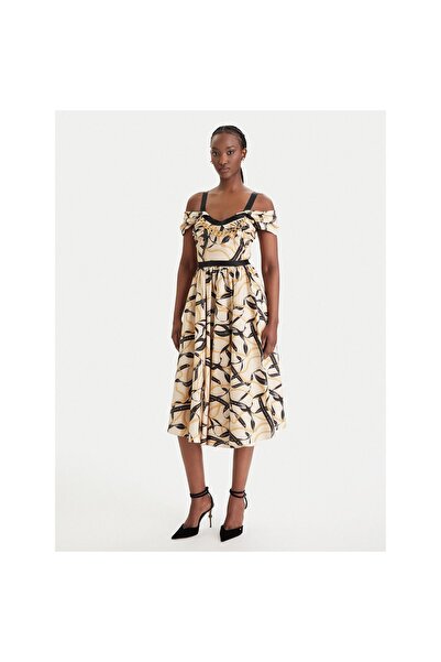 Elisabetta Franchi Rochie de cocktail pentru femei AB91061E2 Bej