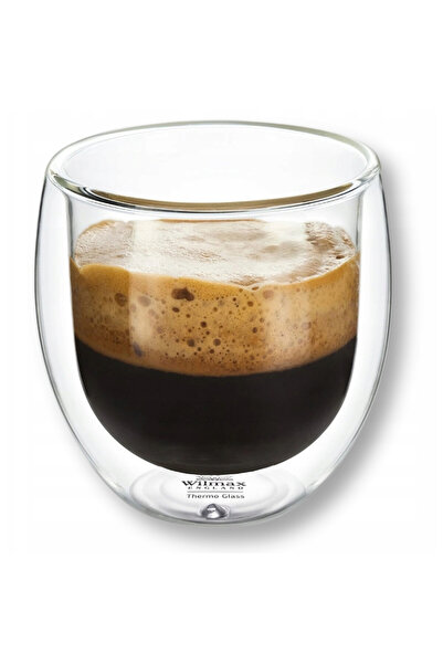WILMAX ENGLAND Cească termică sticlă perete dublu, 100 ml, pentru espresso, T...