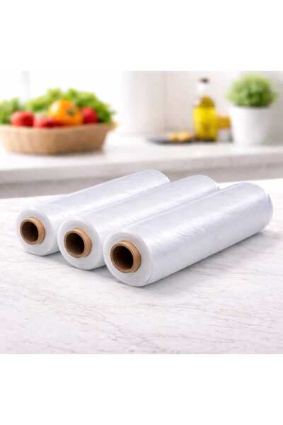 isopack 3 rulo Büyük Boy Manav Poşeti Hışır Atlet Poşet Rulo 27X50 cm