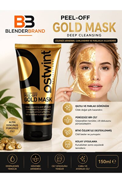 Blender Brand Professional Peeling Gel, Peelable Gold Mask 150ml Brightening,...
