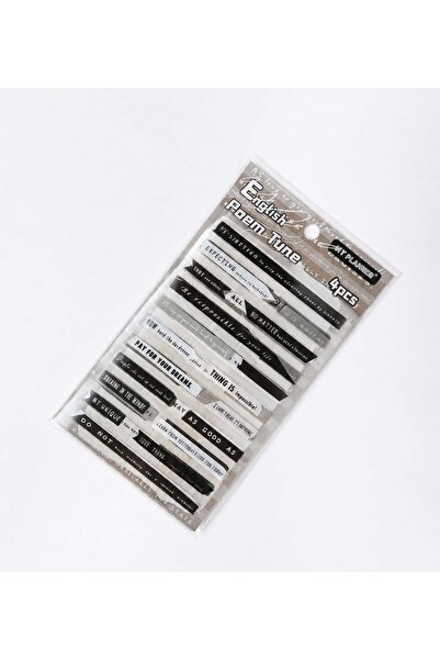 Gift Moda English Motto Scrapbook Transparent Sticker