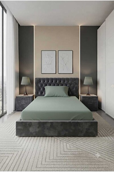 Three Roses 1 Flat Elastic Sheet and 1 Pillow Elastic Sheet Set 100X200 Singl...