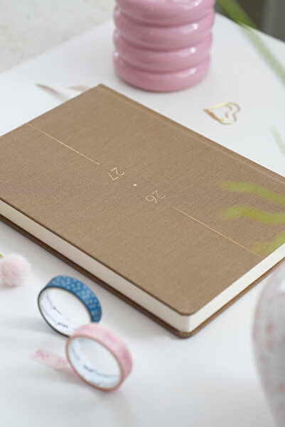 Matt Notebook 2026-2027 A5 Linen Academic Planner 15X21 cm - 17 Months Milky ...