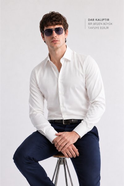 viyamen Cămașă clasică din satin pentru bărbați, slim fit, cu mânecă lungă, c...