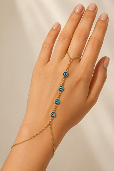 X-Lady Accessories Altın Renk Göz Çelik Şahmeran - 3879