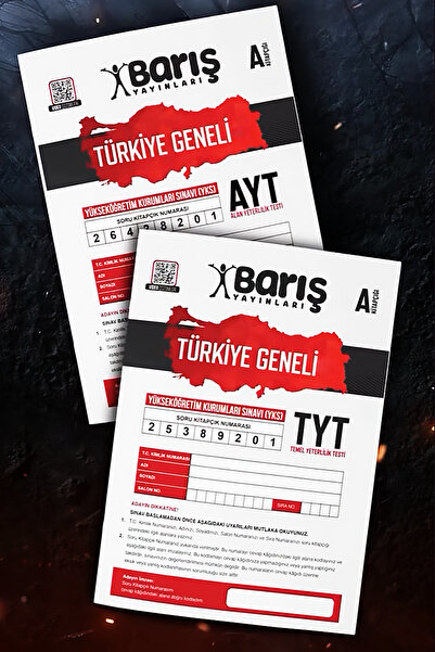 3D Yayınları Barış Yayınları TYT AYT Deneme Sınavı Kitapçığı 2li Set (1 + 1) ...