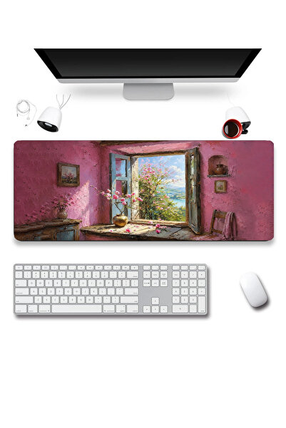 SonicTouch Keyboard Mousepad 32X70Cm Pink Peace Seamless Smooth Liquid-Proof ...