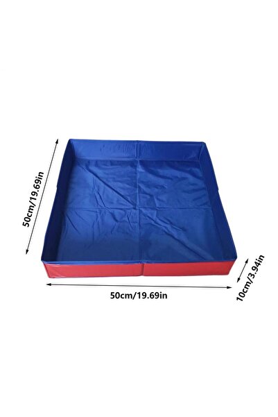 Choice1 Red 50x50cm PVC Folding Pet Swimming Pool Dog Cat Kiddie Wading Pool ...