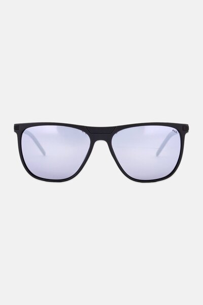 FILA Men SF9381 Polarized Square Sunglasses, Black