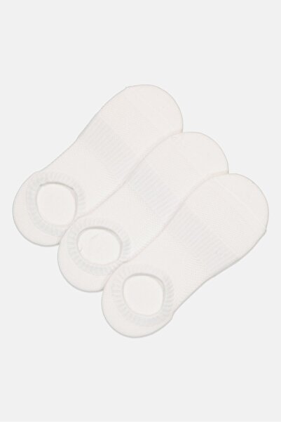 Lemon Women 3 Pairs Invisible Socks, White