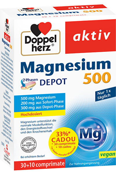 doppel herz Magneziu 500 Depot Aktiv 30tb+10tb