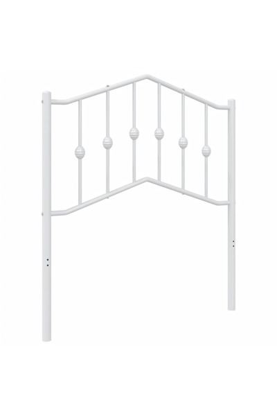 vidaxl Tăblie de pat de schimb metalică, alb, 80 cm