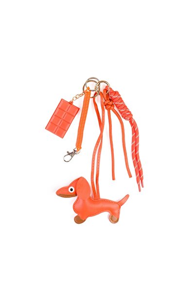 Posete Fagaras Keychain - Cioco the Puppy - Orange, Women's Keychain Made of ...