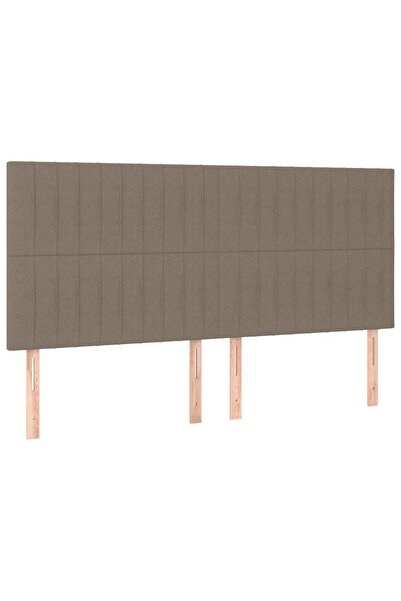 vidaxl Tăblie de pat gri taupe 160x5x118/128 cm, material textil