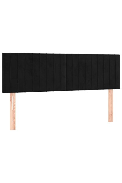vidaxl Tăblii de pat, negru, 144x5x78/88 cm, catifea