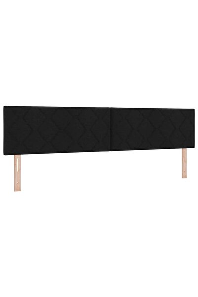 vidaxl Tăblie cap Negru 200 cm țesătură
