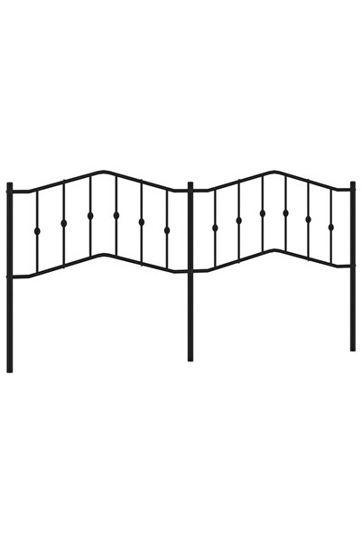 vidaxl Tăblie de pat de schimb metalică, negru, 200 cm