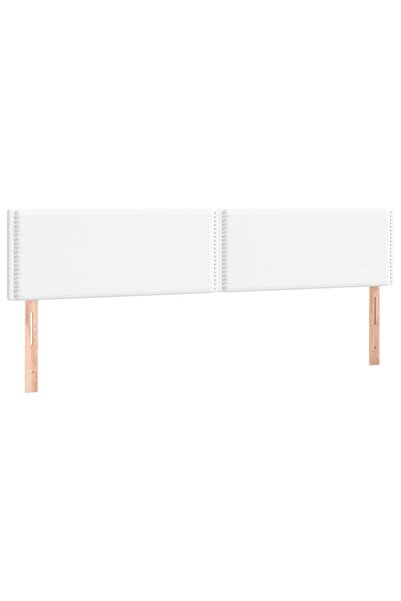 vidaxl Tăblii de pat, alb, 200x5x78/88 cm, piele ecologică