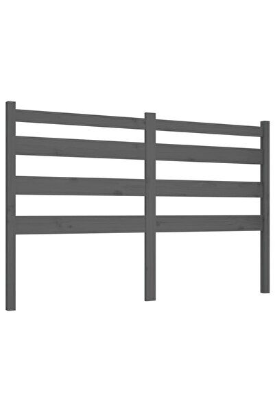 vidaxl Tăblie de pat, gri, 156x4x100 cm, lemn masiv de pin