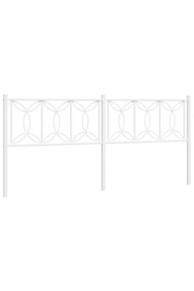 vidaxl Tăblie de pat de schimb metalică, alb, 193 cm