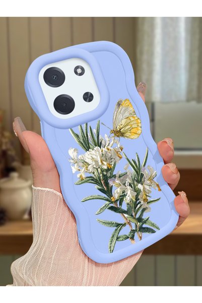 Hontinga Poco C85 Compatible Case Camera Protector Blue Silicone Couple Phone...