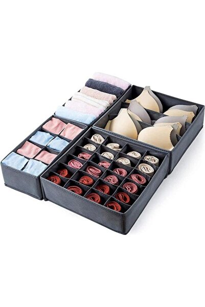 Arabest 4 Pack Foldable Underwear,Bras Drawer Organizers,Fabric Closet Dresse...