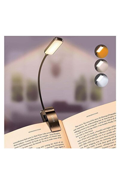 Arabest Portable LED Rechargeable Book Light,Eye-Caring,3 Color Temperatures,...