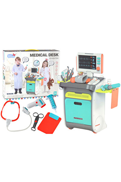 LEAN Set de joacă doctor ECG/Raze X, accesorii, multicolor, 85.5x43x30cm, 17342