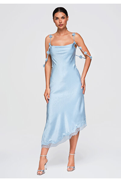 Larica Women's Midi Dress with Decorative Straps LA-OM-DLR410