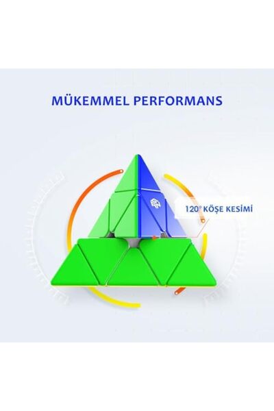 Yıldızan nry shop GAN Pyraminx Standard 36 Mıknatıslı Hızlı Piramit Rubik Küp...