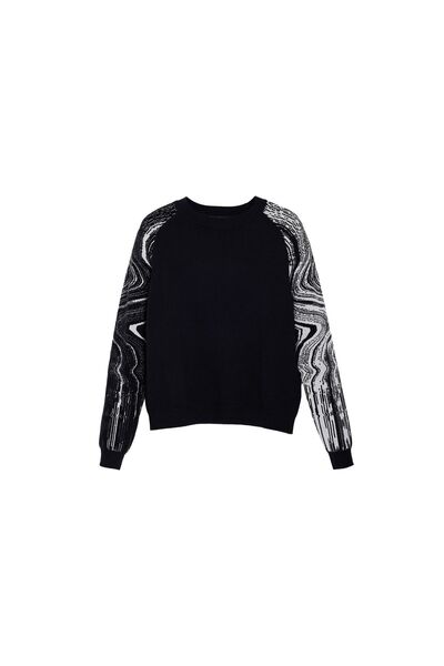 Desigual Pulover de damă 25WWJF28 Negru