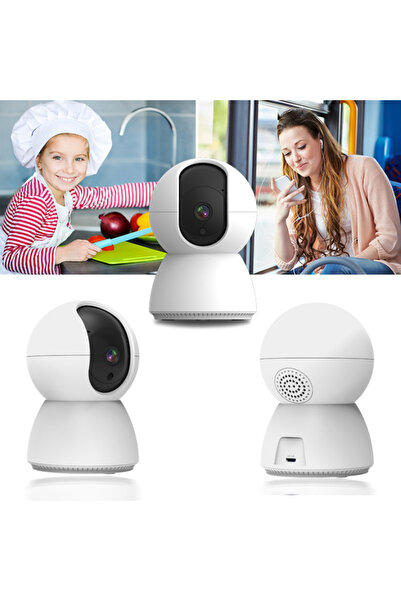 GALORWAY Cameră supraveghere CCTV WiFi HD1080P, 2MP, rotire 360°, senzor mișc...