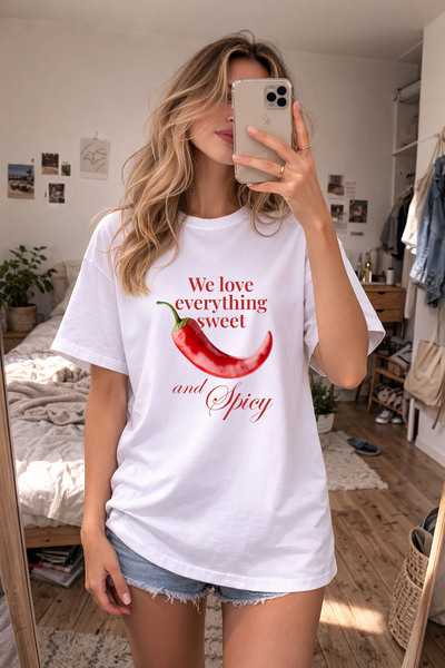 cesita Pepper Pinterest Printed Cotton White T-Shirt T-Shirt