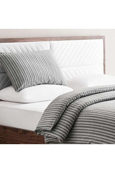 PAN HOME Premium Cotton Jersey Stripe 2-piece Full Duvet Cover Set 160x200cm ...