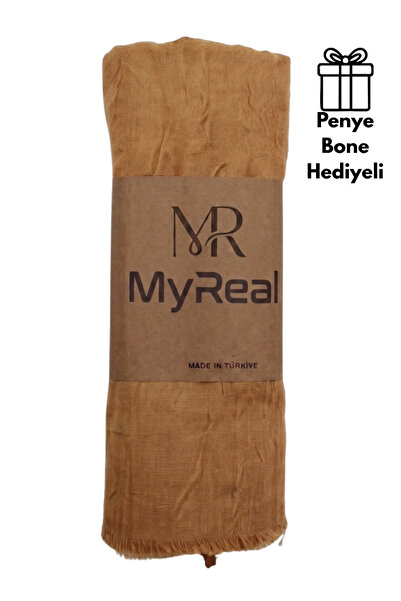 MyReal Bamboo Kraş Shawl - Non-Ironing Natural Texture (90X200 cm)