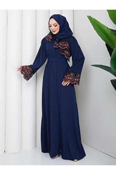 EFSUN MODA Women's Lace-Detachted Shawl with Lace Details, Tesstur Ferace Kep
