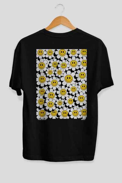Ankhises Μπλουζάκι Papatya Emoji Oversize με στάμπα στην πλάτη, μαύρο, Unisex...