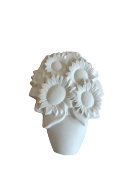 OEM Figurină din ipsos, vază de flori, dimensiuni 10/7 cm