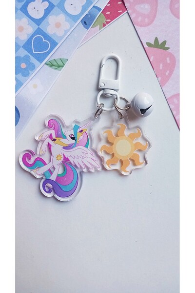Atölye Moonlit My Little Pony Prenses Celestia Akrilik Anahtarlık Çanta Süsü