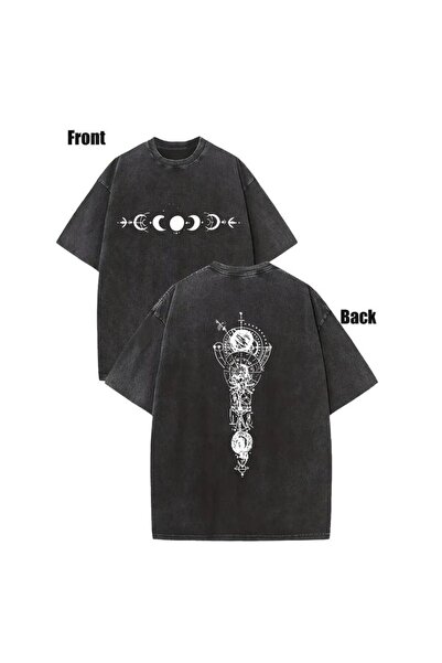 classy moda Unisex Colorful Oversize Printed T-Shirt Streetwear Comfortable F...