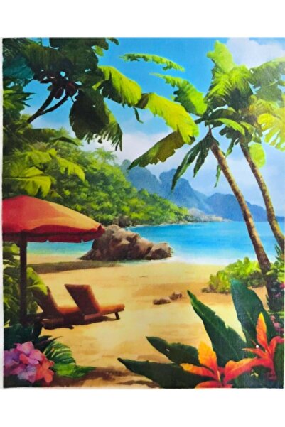 LİVA CRAFT Art & Craft Diamond Mosaic Painting, 30X40 Coastline Bead Gluing Kit