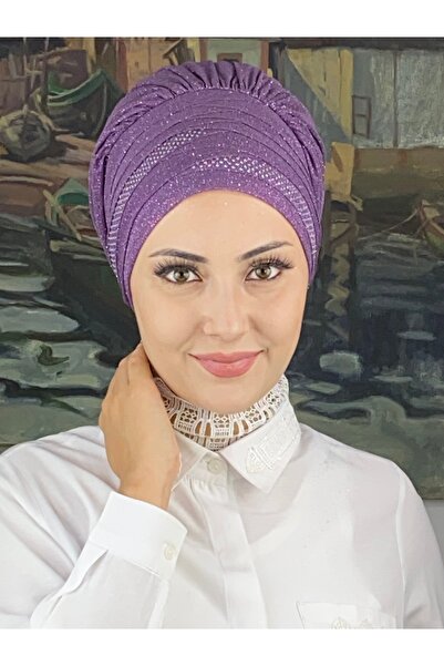 MY UKİYO STORE TESETTÜR ABİYE ÇAPRAZ DRAPELİ İKİLİ TAŞLI BONEŞAL